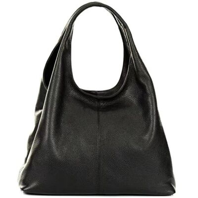 Modarno Women's Leather Bag | Black | Shoulder Bag | Genuine Leather | Made in Italy | Samona model