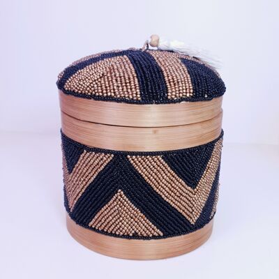 Tubi in oro nero perline Bali Bamboo Box