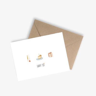 Geburtstagskarte - HAPPY TOI