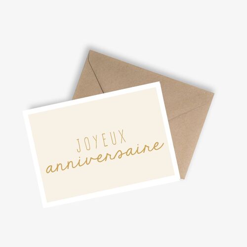 Carte Anniversaire - JOYEUX ANNIVERSAIRE