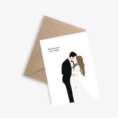 Tarjeta de boda - FELICIDADES AL NOVIO