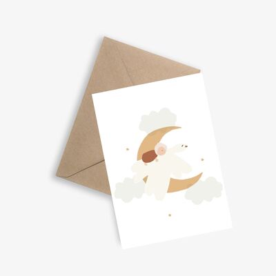 Birth Card - THE CHILD, THE GOOSE AND THE MOON