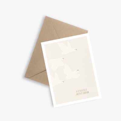 Birth Card - WELCOME LITTLE HEART