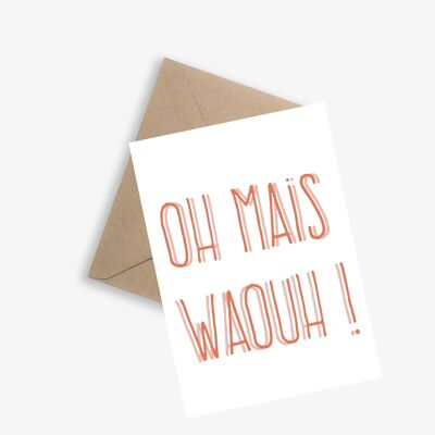 Carte Message Simple - OH MAIS WAOUH