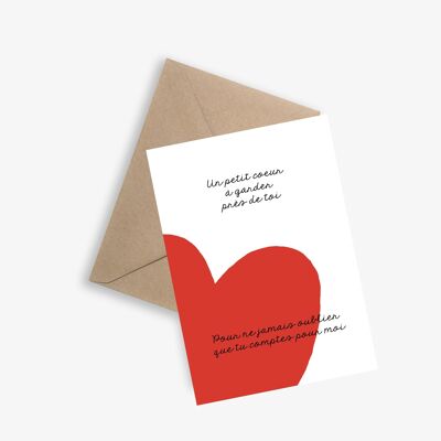 Message Card - A LITTLE HEART