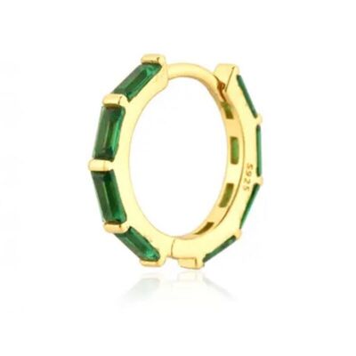 Gold Orchi buckle with green zircons