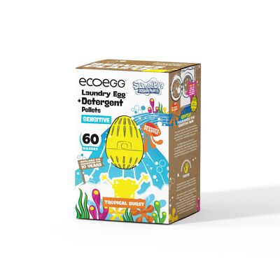 ecoegg X Bob l'éponge Oeuf de lessive Tropical Sensitive 60 lavages