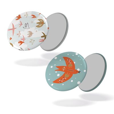 Free as air + red bird - Set of 2 magnets #86