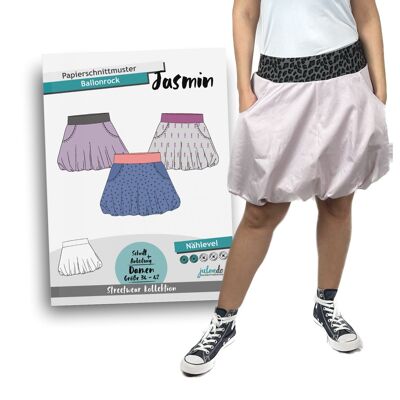 Schnittmuster Ballonrock Jasmin | Gr. 34-42 | Papierschnittmuster für Damen mit Nähanleitung