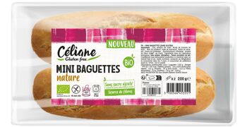 Petites baguettes nature sans gluten Céliane