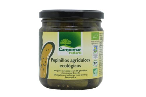PEPINILLOS AGRIDULCES ECOLÓGICOS 350 gr