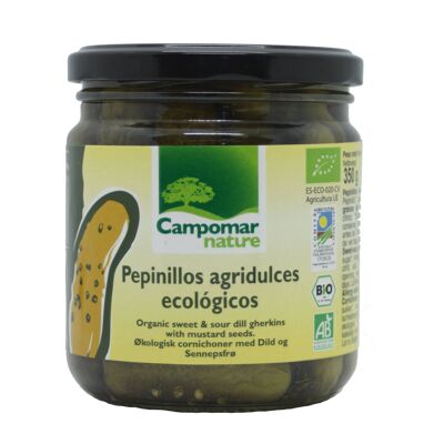 PEPINILLOS AGRIDULCES ECOLÓGICOS 350 gr