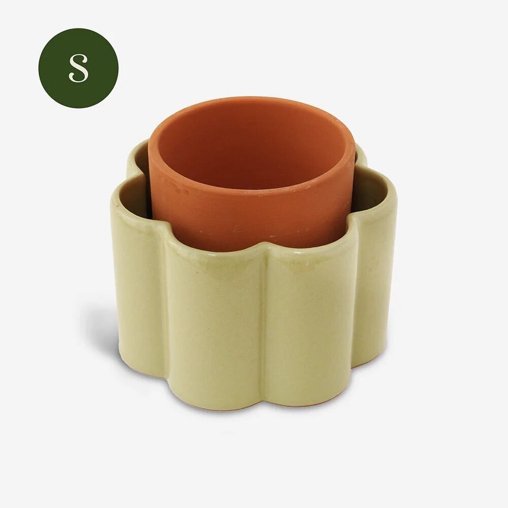 Paulita Freistehender Topf (S) – Salbeigrün