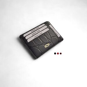 Porte-cartes en cuir minimaliste Croc Design, portefeuille de cartes de luxe