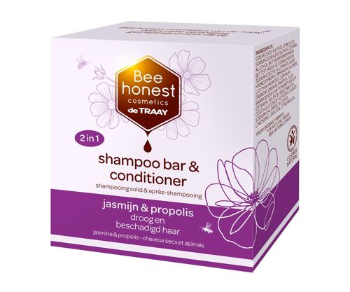 BEE HONEST COSMETICS SHAMPOO BAR AND CONDITIONER JASMINE AND PROPOLIS 80GR