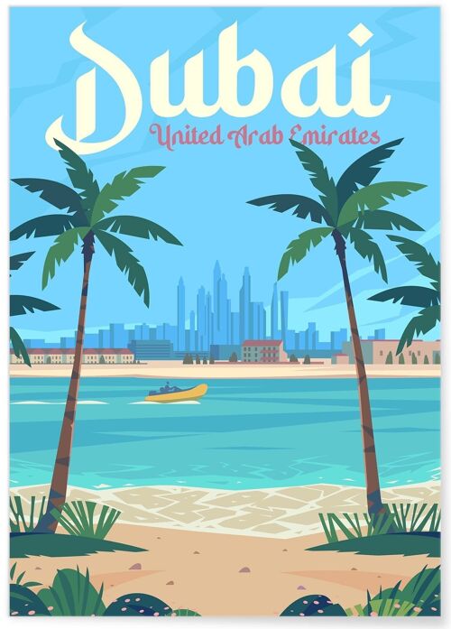 Affiche illustration Dubaï 2