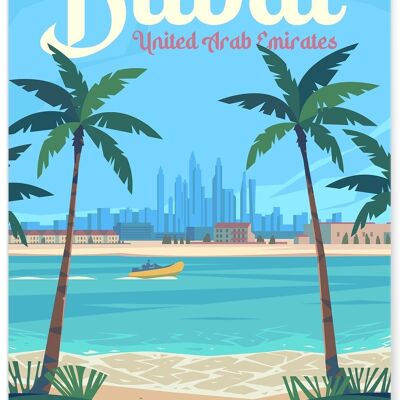 Cartel de ilustración de Dubái 2
