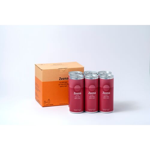 Vino Tinto Ecológico orgánico y vegano / Vinos en lata Zeena (Pack 6 latas 250ml)