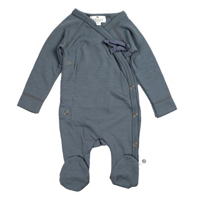 Woolen playsuit / romper suit – merino wool - Stormy weather