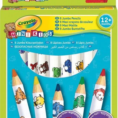 8 lápices de colores maxi