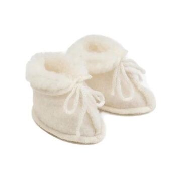 Chaussons en laine bébé/nouveau-né - Naturel 4