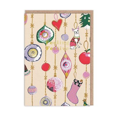 Cartolina di Natale Feeling Festive Baubles (9700)