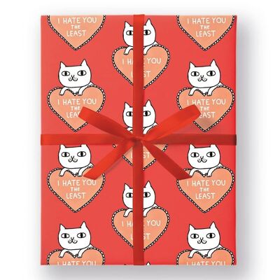 I Hate You the Least Flat Gift Wrap (454)