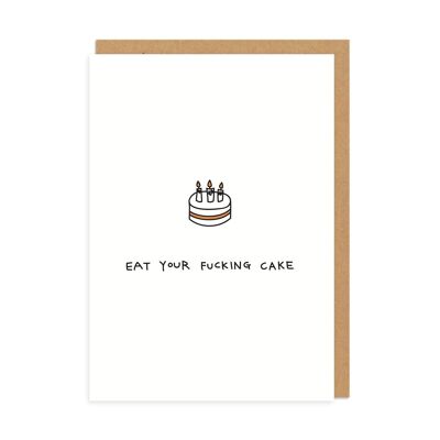 Carte d'anniversaire Mangez votre gâteau (3231)