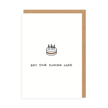 Carte d'anniversaire Mangez votre gâteau (3231) 1