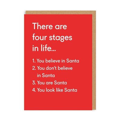 Carte de Noël quatre étapes dans la vie (3368)