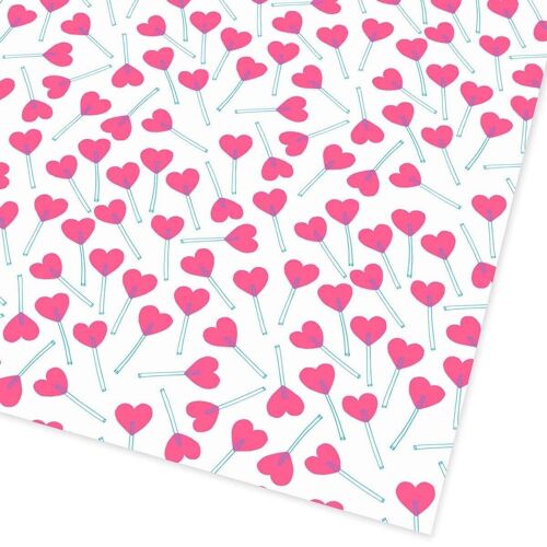 Love Heart Lollies Gift Wrap (4253)