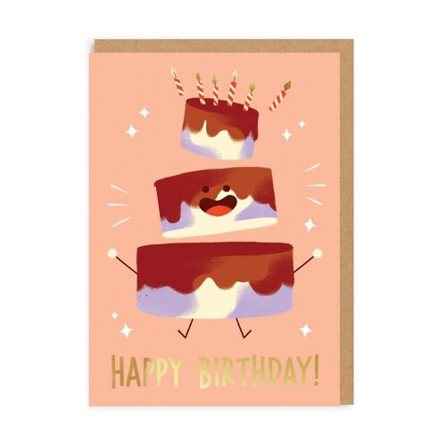 Happy Birthday Cake Greeting Card (2519)