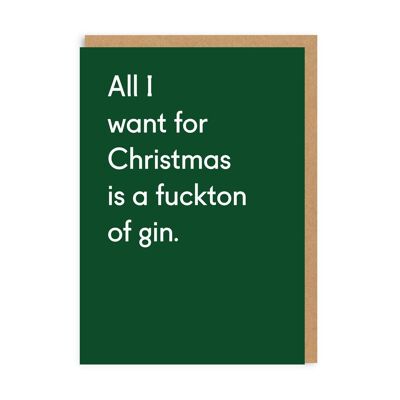 Tarjeta de Navidad F*ckton Of Gin