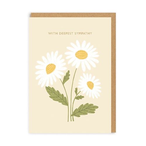 With Deepest Sympathy Daisies Greeting Card (5681)