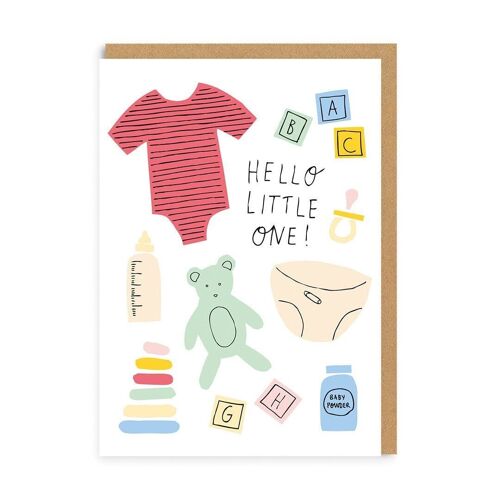 Hello Little One Icons Newborn Greeting Card (7386)