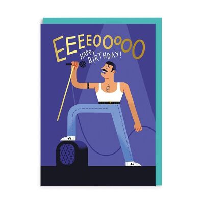 EEEEEOOOO Tarjeta de cumpleaños de Freddie Mercury (7279)
