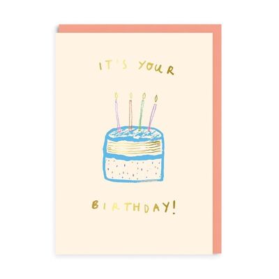 Es tu tarjeta de felicitación de pastel de cumpleaños (7310)