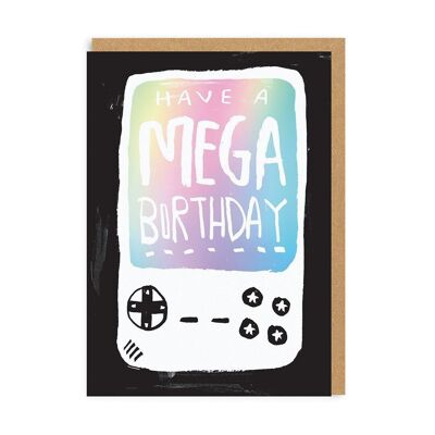 Tarjeta de felicitación de cumpleaños Mega de Gameboy (7313)