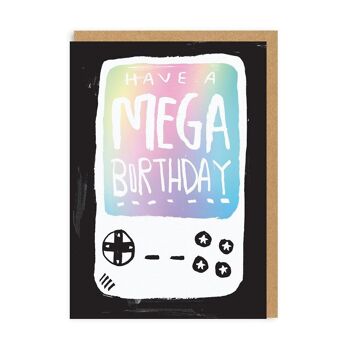 Carte de vœux d'anniversaire Gameboy Mega (7313) 1