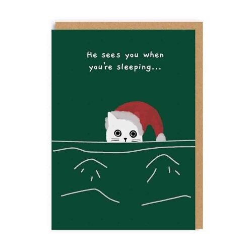 He Sees You When You're Sleeping Christmas Card (7828)