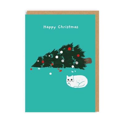 Cartolina di Natale con albero caduto (7827)