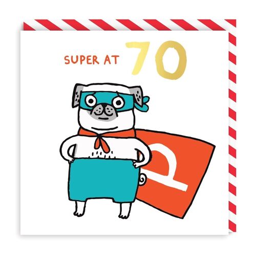 Super at 70 Birthday Card (8629)
