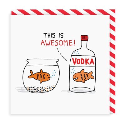 Vodka Goldfish Greeting Card (866)