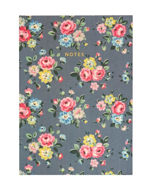Cath Kidston Slate Grey Floral Notebook (8528)
