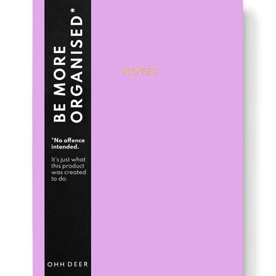 Quaderno in lino viola pastello (9181)