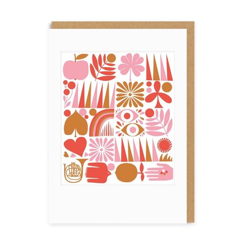 Abstract Grid Greeting Card (7891)