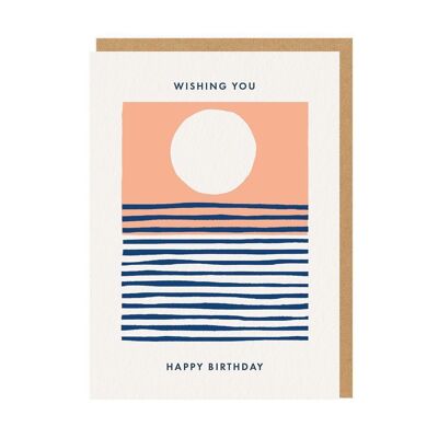 Wishing You Happy Birthday Stripes Card (9431)