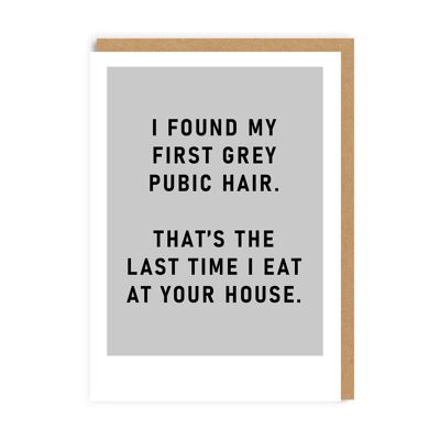 First Grey Pube Grußkarte (9256)