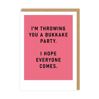 Bukkake Party Greeting Card (9250)