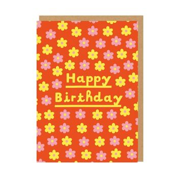 Carte de joyeux anniversaire marguerites (9228) 1